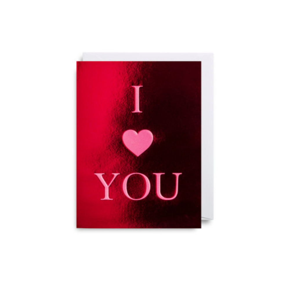 Mini-Klappkarte Text: I Love You