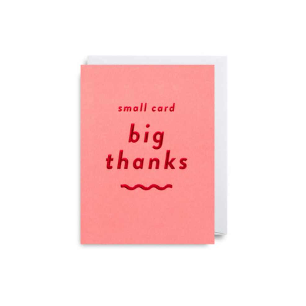 Mini-Klappkarte Text: Small Card Big Thanks