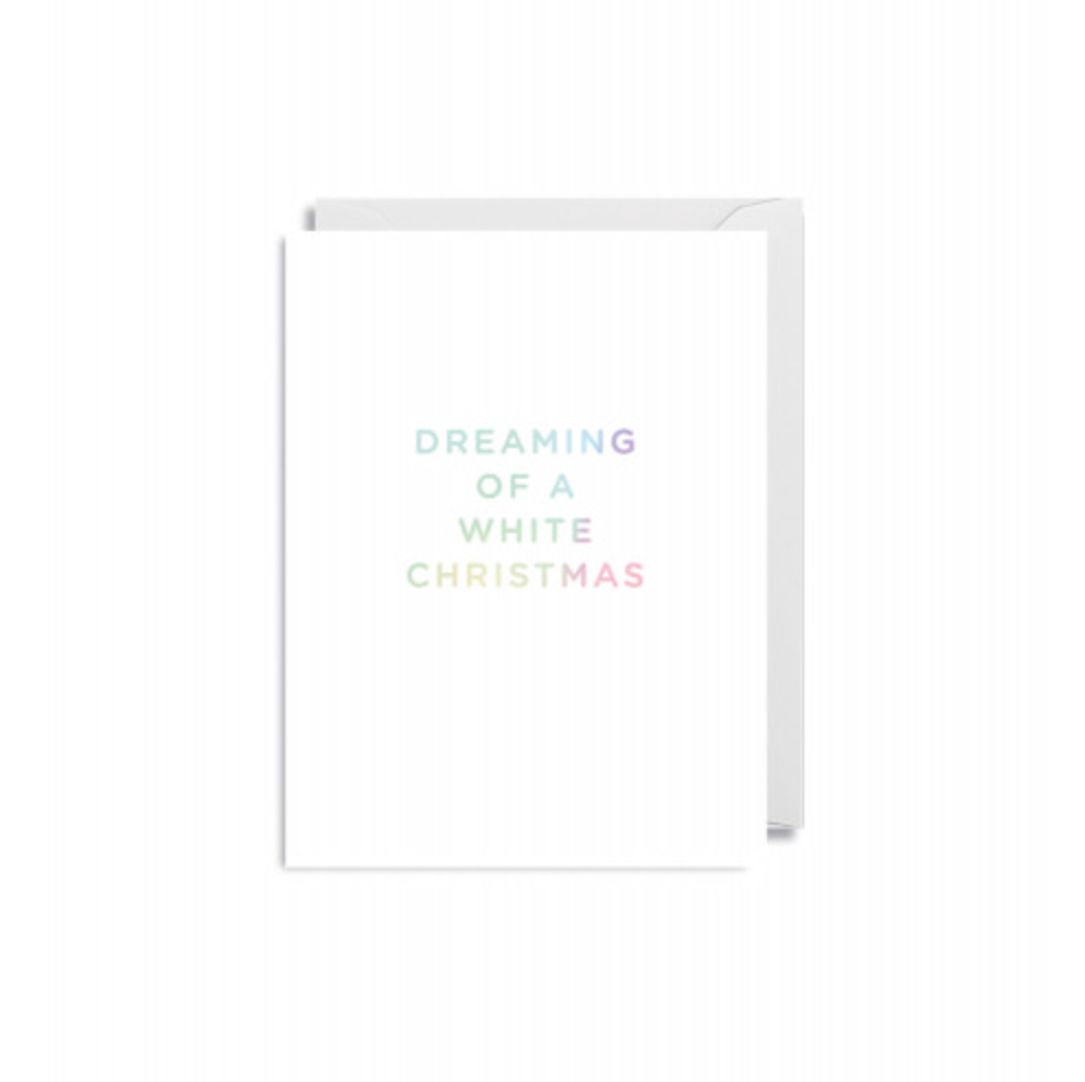 Mini-Klappkarte Text: Dreaming Of A White Christmas